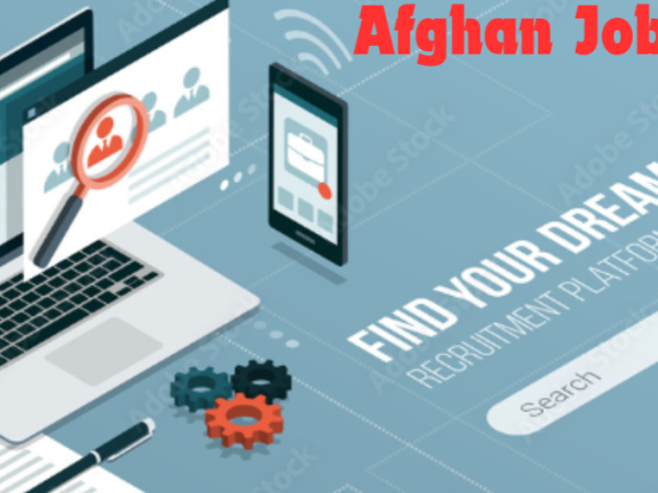 Afghan Job Finder website banner displaying job opportunities and scholarships in Afghanistan